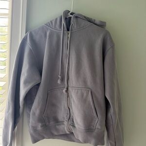 Light Purple Brandy Melville Zip-Up Hoodie